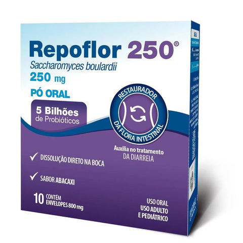 Repoflor  250mg - 10 x 800 mg - Pó para Solução
