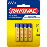 Pilha Rayovac Amarelinhas AAA Palito com 4 Unidades