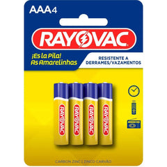 Pilha Rayovac Amarelinhas AAA Palito com 4 Unidades