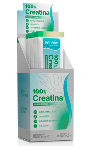 Equaliv Creatina 100% Monohidratada - 10 Sticks