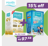 Kit Equaliv Omega 3 (120 Cápsulas)+ Omega 3 Pro Kids Oil (30 Cápsulas)
