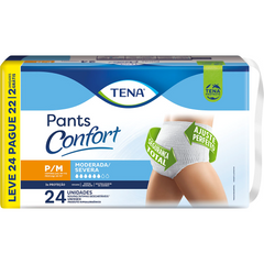Fralda Geriátrica Tena Pants Confort  Tamanho P/M - 24 Unidades