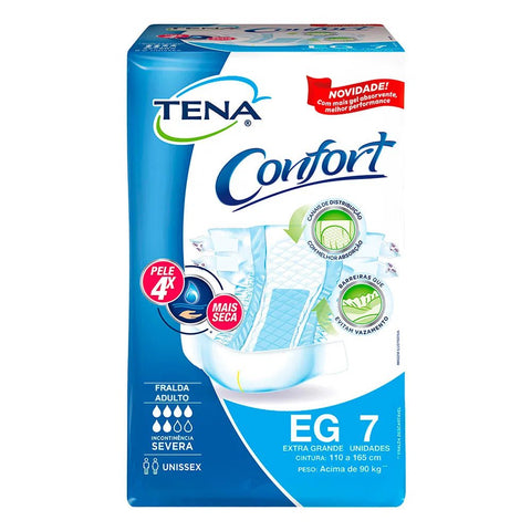 Fralda Geriátrica Tena Confort  Tamanho EG - 7 Unidades