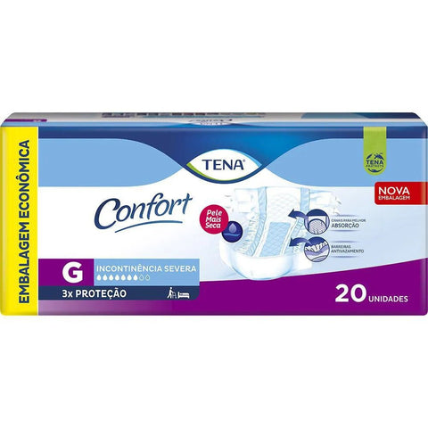 Fralda Geriátrica Tena Confort  Tamanho G - 20 Unidades