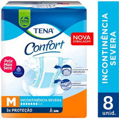 Fralda Geriátrica Tena Confort  Tamanho M - 8 Unidades