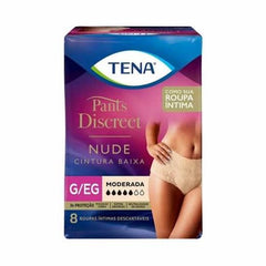 Fralda Geriátrica Tena Pants Discreet  Tamanho G/EG - 8 Unidades