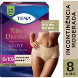 Fralda Geriátrica Tena Pants Discreet  Tamanho G/EG - 8 Unidades