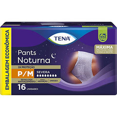 Fralda Geriátrica Tena Pants Noturna  Tamanho P/M - 16 Unidades