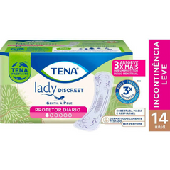 Protetor Diário Tena Lady Discreet  Sem Abas - 14 Unidades