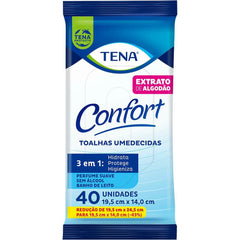 Toalhas Umedecidas Tena  Confort - 40 Unidades