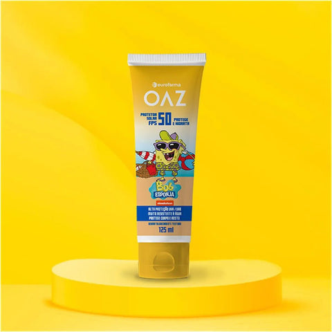 Protetor Solar Oaz Bob Esponha Corpo & Rosto Para Crianças  FPS 50 - 125 mL