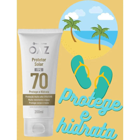 Protetor Solar Oaz  Corpo & Rosto  FPS 70 - 200 mL