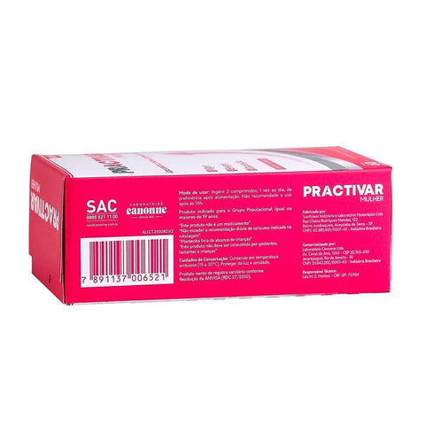 Suplemento Alimentar Practivar Mulher  60 Unidades - Comprimido (A1)
