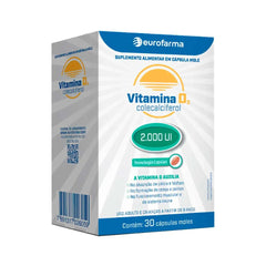 Vitamina D (Eurofarma)  2.000UI - 30 Unidades - Cápsula