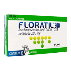 Floratil  200mg - 6 Unidades - Cápsula (A1)