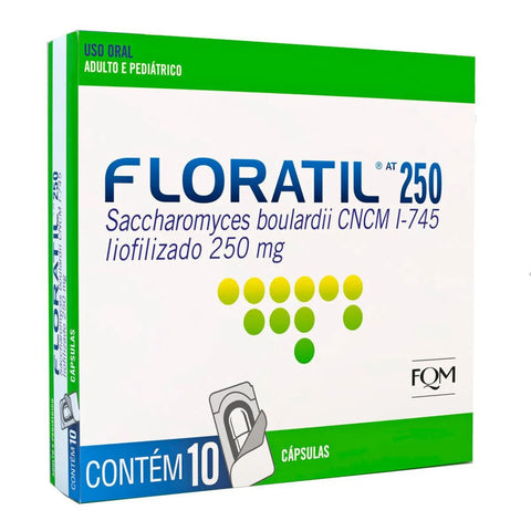 Floratil AT  250mg - 10 Unidades - Cápsula (A1)