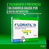 Floratil AT  250mg - 10 Unidades - Cápsula (A1)