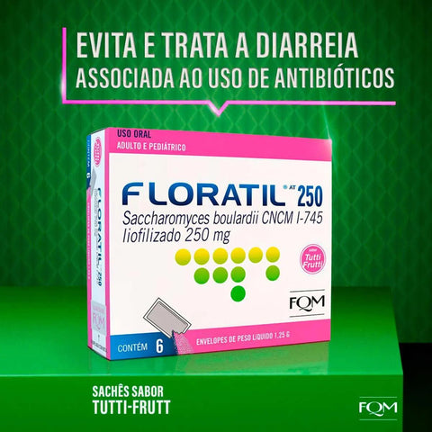 Floratil AT  250mg - 6 Unidades - Sachê