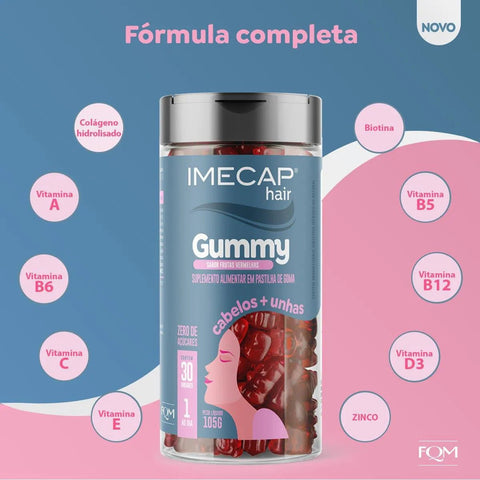 Imecap Hair Cabelos + Unhas  30 Unidades - Goma