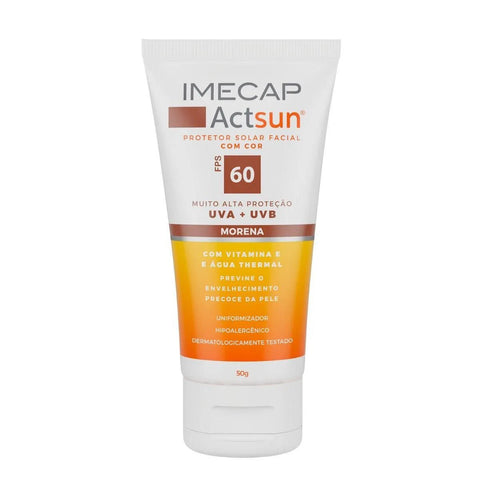 Protetor Solar Facial Imecap Actsun  Pele Morena - FPS 60 - 50 g