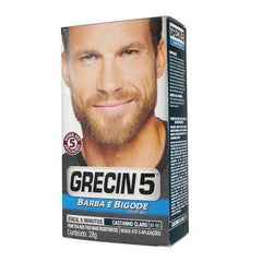 Grecin 5 Barba Bigode e Costeleta Castanho Claro