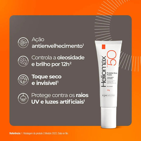 Protetor Solar Facial Heliomax Fluido  FPS 50 - 50 g