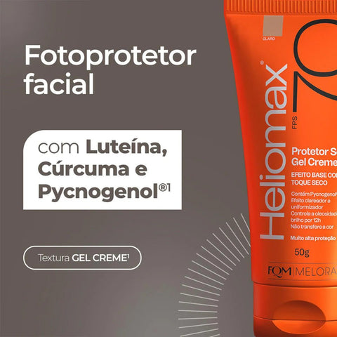 Protetor Solar Facial Heliomax Gel  Médio Escuro - FPS 70 - 50 g