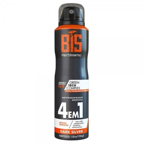 Desodorante Antitranspirante Aerosol Herbíssimo Bis Dark Silver 150ml
