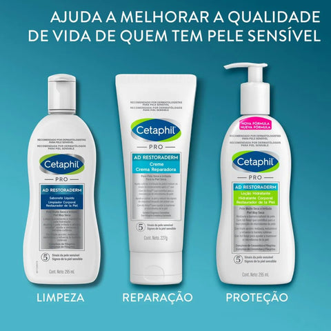 Creme Hidratante Cetaphil PRO AD Restoraderm  Pele Seca e Irritada - 227 g