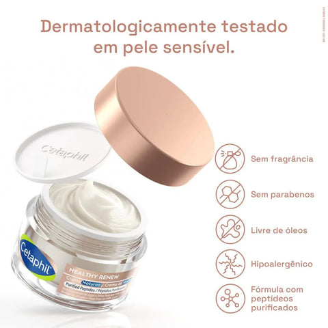Creme Reparador Facial Noturno Cetaphil Healthy Renew  Pele  50 g