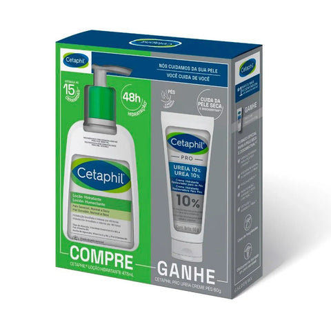 Kit Cetaphil Loção Hidratante + Creme Hidratante Para Pés Cetaphil Pro Ureia 10%  Pele  473 mL + 60 g