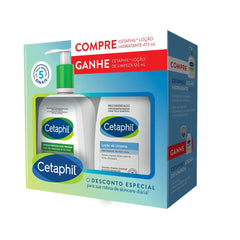 Kit Cetaphil Loção Hidratante + Loção de Limpeza  Pele Seca e Sensível - 473 mL + 120 mL