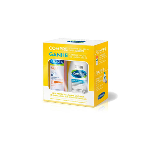 Kit Cetaphil Protetor Solar Facial Sun Gold + Loção Limpeza  Com Cor - FPS 60 - 50 mL + 120 mL