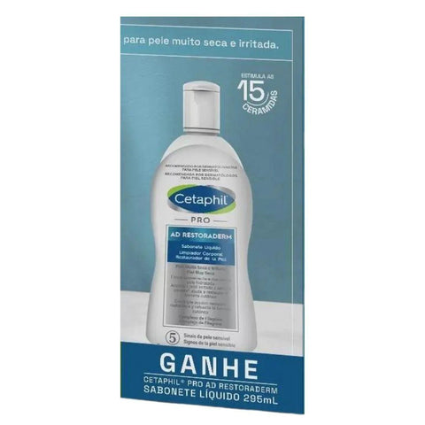 Kit Cetaphil Rotina PRO AD Restoraderm Loção Hidratante + Sabonete Líquido  Pele Seca e Sensível - 295 mL + 295 mL