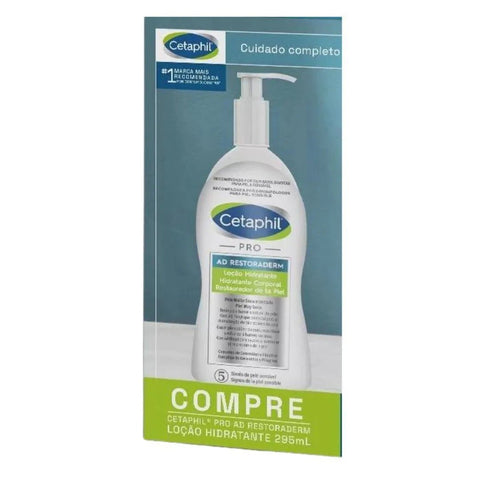 Kit Cetaphil Rotina PRO AD Restoraderm Loção Hidratante + Sabonete Líquido  Pele Seca e Sensível - 295 mL + 295 mL