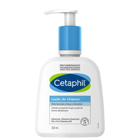 Loção Limpeza Cetaphil Pump  Pele Sensível, Normal e Seca - 300 mL