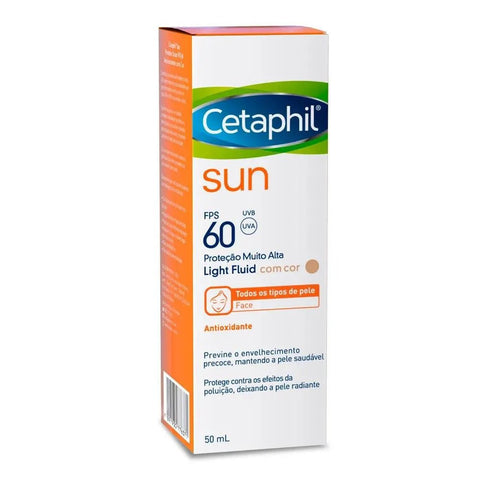 Protetor Solar Facial Cetaphil Sun Light Fluid  Com Cor - FPS 60 - 50 mL