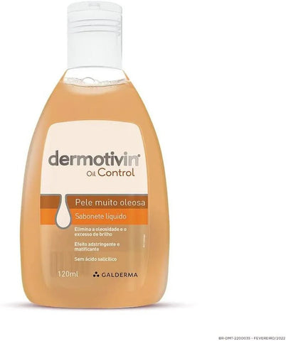 Sabonete Dermotivin Oil Control Líquido, 1 Unidade Com 120Ml