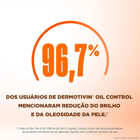 Sabonete Dermotivin Oil Control Líquido, 1 Unidade Com 300Ml