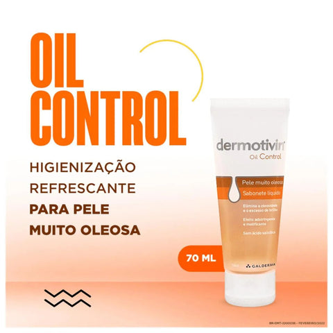 Sabonete Dermotivin Oil Control Líquido, 1 Unidade Com 70Ml