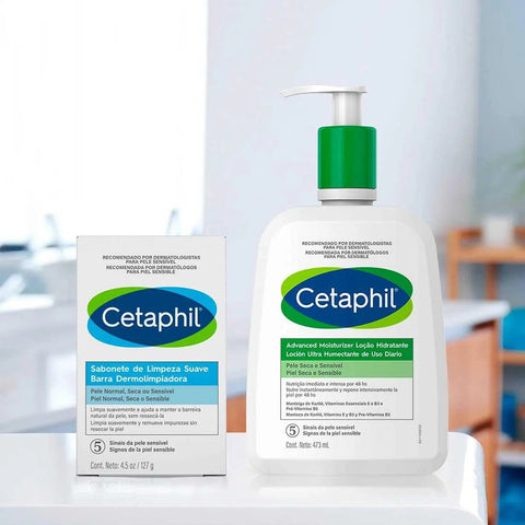 Sabonete em Barra Cetaphil Limpeza Suave - Pele Normal, Seca ou Sensível - 127 g