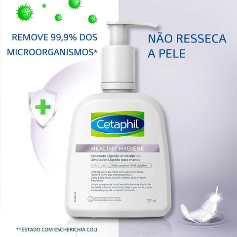 Sabonete Líquido Cetaphil Antisséptico Healthy Hygiene  Pele Sensível - 237 mL
