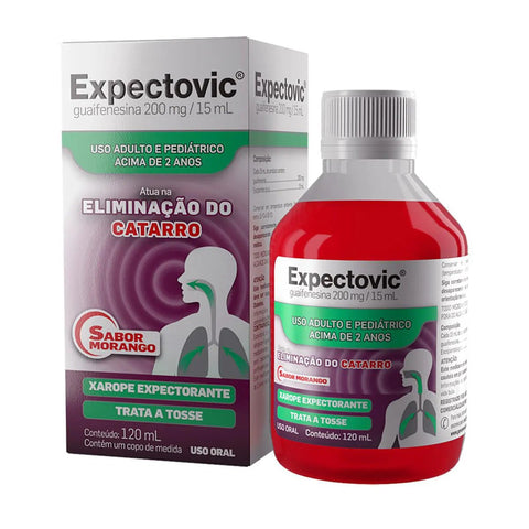 Expectovic  200mg/15mL - 120 mL - Xarope - Sabor Morango