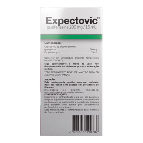 Expectovic  200mg/15mL - 120 mL - Xarope - Sabor Morango