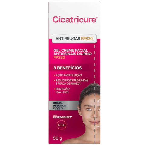 Gel Creme Cicatricure Antissinais Diurno  FPS 3 - 50 g