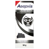 Máscara Purificante Facial Asepxia Carvão Detox 30G
