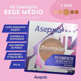 Pó Compacto Asepxia Antiacne  Bege Médio - FPS 20 - 10 g
