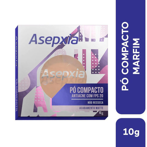 Pó Compacto Asepxia Antiacne  Marfim - FPS 20 - 10 g
