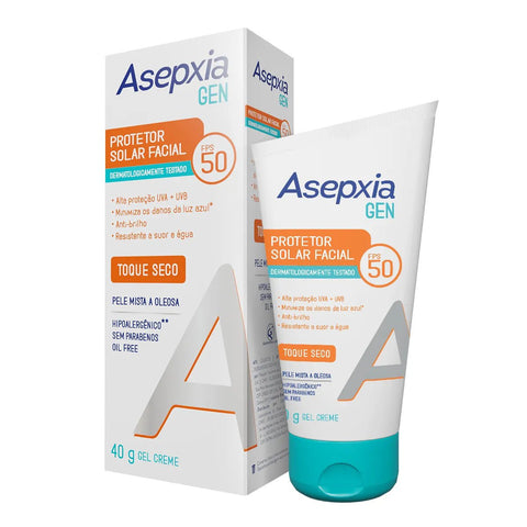 Protetor Solar Facial Asepxia Gen  Mista a Oleosa - FPS 50 - 40 g