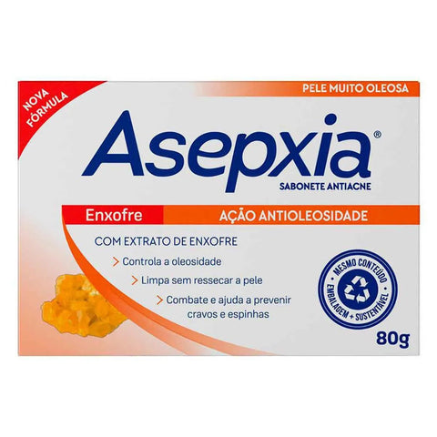 Sabonete Asepxia Enxofre Barra Com 80G